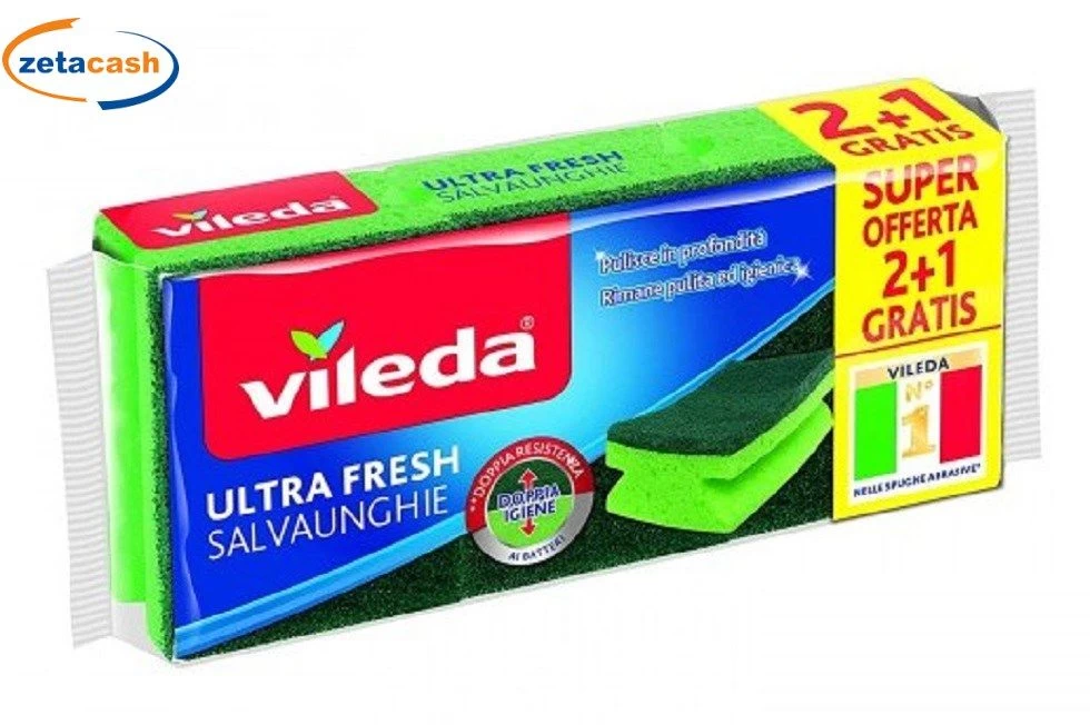 SPUGNE VILEDA 3 PEZZI SALVAUNGHIE 3 SPUGNE VILEDA 3 PEZZI SALVAUNGHIE