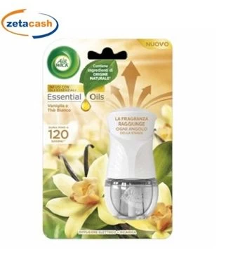 AIR WICK DIFFUSORE ELETTRICO E RICARICA 19 ML VANIGLIA E THE 3 AIR WICK DIFFUSORE ELETTRICO E RICARICA 19 ML VANIGLIA E THE