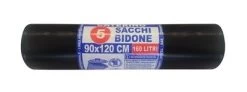 SACCHI BIDONE CATERING 160 LITRI NERO 5 PEZZI