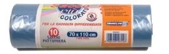 SACCHI SPAZZATURA CONDOMINIALI 10 PEZZI AZZURRO 110 LT