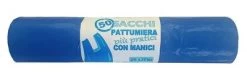 SACCHI PATTUMIERA 50 PZ BLU CON MANICI 20 LITRI