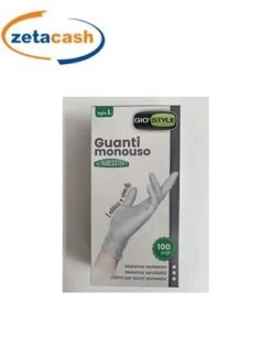 GUANTI MONOUSO IN LATTICE E VINILE TAGLIA L 100 Pezzi