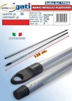 MANICO METALLO PLASTIFICATO 130 CM