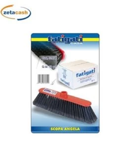 SCOPA ANGELA TESTA ROSSA CON SETOLE NERE