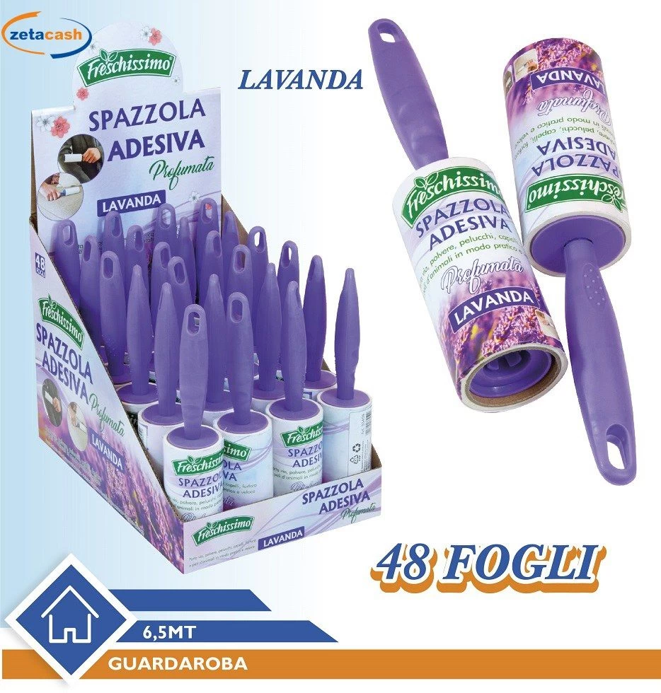 SPAZZOLA ADESIVA PROFUMATA LAVANDA 3 SPAZZOLA ADESIVA PROFUMATA LAVANDA