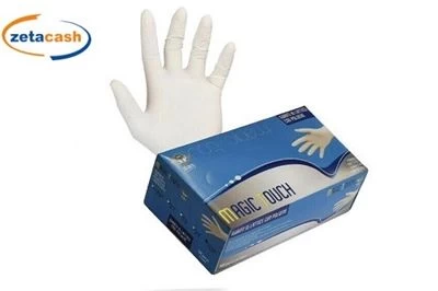 GUANTI MONOUSO IN LATTICE CON POLVERE TG XL 100 PEZZI 3 GUANTI MONOUSO IN LATTICE CON POLVERE TG XL 100 PEZZI