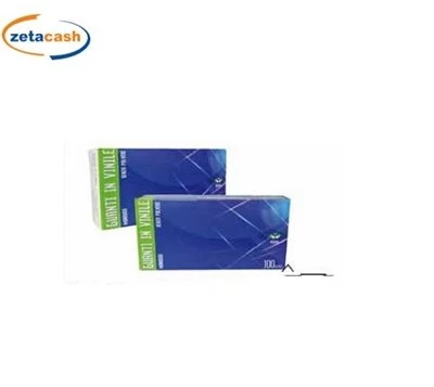 GUANTI IN VINILE SENZA POLVERE TG M 100 PEZZI 3 GUANTI IN VINILE SENZA POLVERE TG M 100 PEZZI