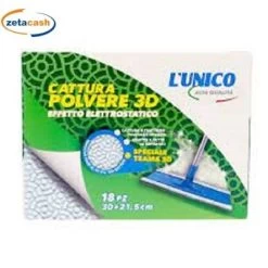 PANNO CATTURA POLVERE 3D 18 PEZZI 30X21 CM UNICO ALTA QUALIT