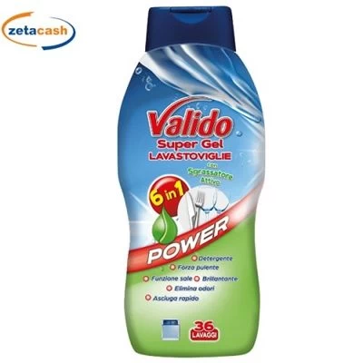 VALIDO GEL LAVASTOVIGLIE CON SGRASSATORE 36 LAVAGGI 3 VALIDO GEL LAVASTOVIGLIE CON SGRASSATORE 36 LAVAGGI