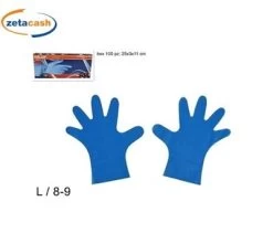 GUANTI IN TPE BLU CONFEZIONE 100 PEZZI MISURA L 8 9