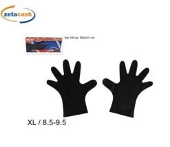 GUANTI IN TPE NERI CONFEZIONE 100 PEZZI TAGLIA 8