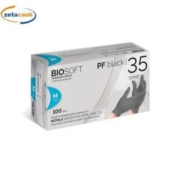 GUANTI 100 PZ DA ESAMINAZIONE MONOUSO NITRILE NERO TG XL