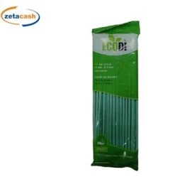 CANNUCCE 40 PEZZI VERDI FLESSIBILI 24 CM ECODI BIO