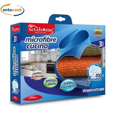 PANNO CUCINA MICROFIBRA 30 X 30 SET 3 PZ COLORI ASS 3 PANNO CUCINA MICROFIBRA 30 X 30 SET 3 PZ COLORI ASS