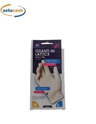 GUANTI 8 PEZZI IN LATTICE NATURALE TAGLIA M BIANCHI 3 GUANTI 8 PEZZI IN LATTICE NATURALE TAGLIA M BIANCHI