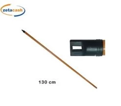 BASTONE PER SCOPA 130 CM LEGNO OCCHIELLO RETTANGOLARE