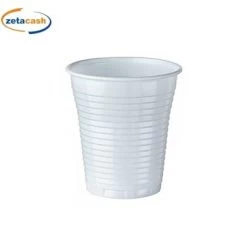 BICCHIERI 100 PEZZI IN PLASTICA BIANCHI DUPLO 200 CC