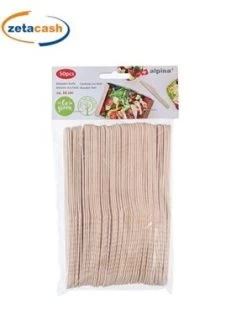 COLTELLI 50 PEZZI IN LEGNO ALPINA 16CM