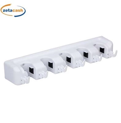 APPENDINO DA PARETE PER UTENSILI DA PULIZIA A 5 GANCI PLAST 3 APPENDINO DA PARETE PER UTENSILI DA PULIZIA A 5 GANCI PLAST