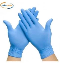 GUANTI IN NITRILE TAGLIA L ICE BLUE SENZA POLVERE 100 PEZZI